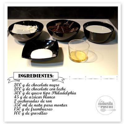TARTA DE QUESO DE CHOCOLATE CON FRUTOS ROJOS / CHOCOLATE CHEESECAKE WITH RED BERRIES TARTA DE QUESO DE CHOCOLATE CON FRUTOS ROJOS / CHOCOLATE CHEESECAKE WITH RED BERRIES