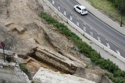 Los arqueólogos descubrieron un desagüe de época romana en el remonte de Safont (Toledo)