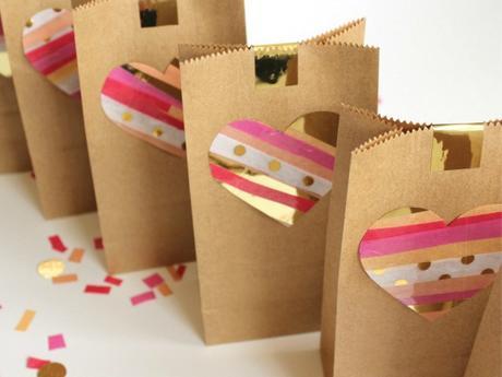 #Valentines diy con bolsas de papel Kraft #Valentines diy con bolsas de papel Kraft