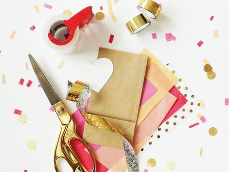 #Valentines diy con bolsas de papel Kraft #Valentines diy con bolsas de papel Kraft
