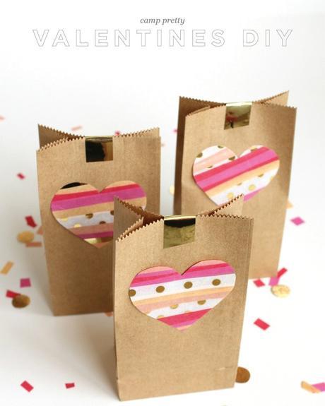 #Valentines diy con bolsas de papel Kraft #Valentines diy con bolsas de papel Kraft