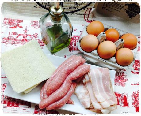 Tartaleta de huevo con salchichas de pollo Ingredientes