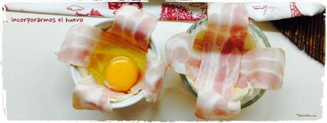 Tartaletas de huevo con salchichas. Elaboración 2