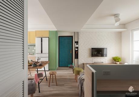 Color y funcionalidad en un apartamento diferente - Blog T&D (7)