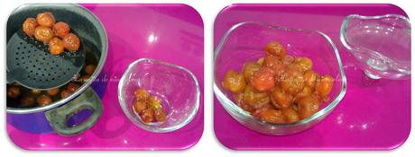 Tomates cherry en almíbar oriental