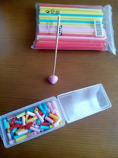 Motricidad Fina: juego con pajitas