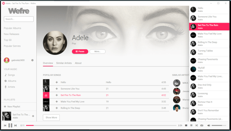 Wefre: música en streaming gratuita y sin limitaciones