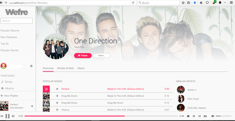 Wefre: música en streaming gratuita y sin limitaciones