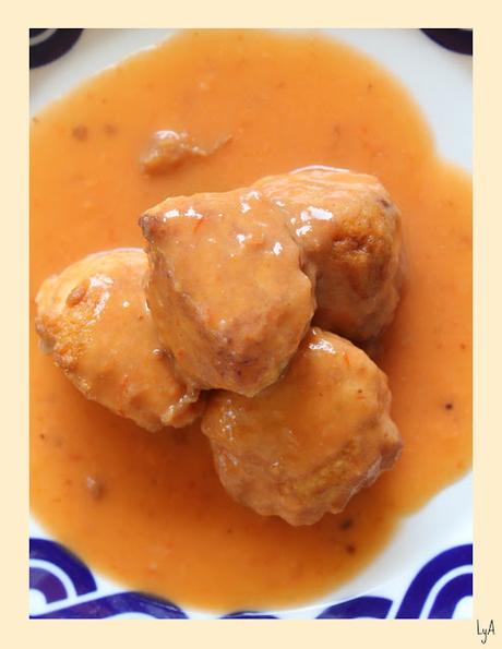 Albóndigas marineras de rape y langostinos... para esos niños que no comen pescado