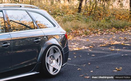 Audi A4 Allroad stance desde Rusia. Miedo a las alturas