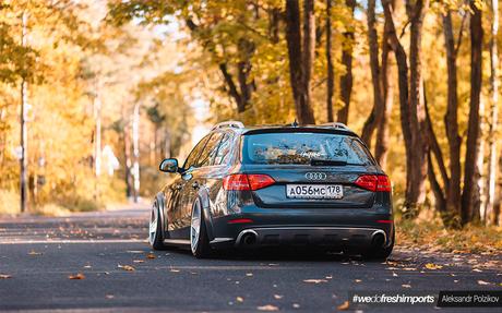 Audi A4 Allroad stance desde Rusia. Miedo a las alturas