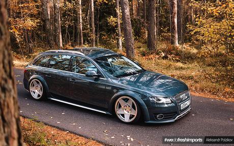 Audi A4 Allroad stance desde Rusia. Miedo a las alturas