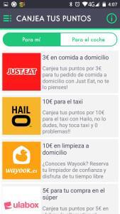 WazyPark puntos descuentos en comida