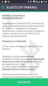 WazyPark conexión por Bluetooth