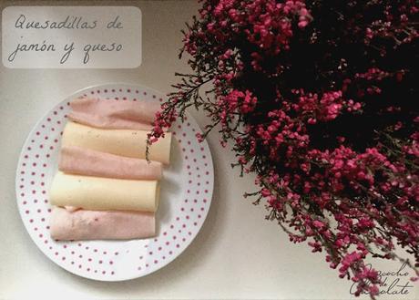 Quesadillas de jamón y queso