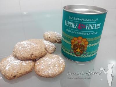 Galletas de mantequilla con mezcla de frutas en polvo de Berries & Friends