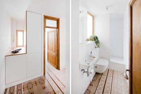 estilo nórdico escandinavo estilo nórdico barcelona estilo decoración mediterraneo distribución diáfana diseño interiores decoración interiores decoración ático dúplex cocina moderna nórdica baldosa hidraulica 