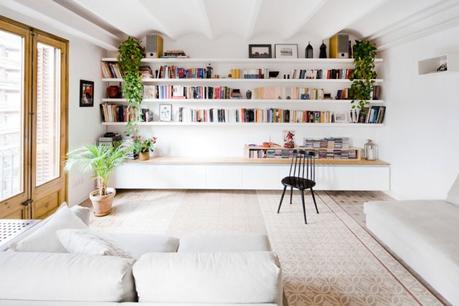 estilo nórdico escandinavo estilo nórdico barcelona estilo decoración mediterraneo distribución diáfana diseño interiores decoración interiores decoración ático dúplex cocina moderna nórdica baldosa hidraulica 