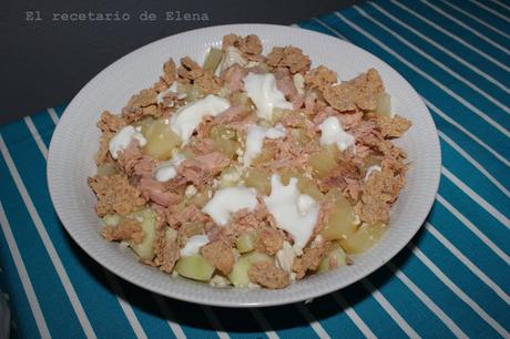 Ensalada de tofu y piña