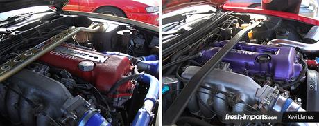 S13 Maniacs. Amistad de grupo con coches de trasfondo