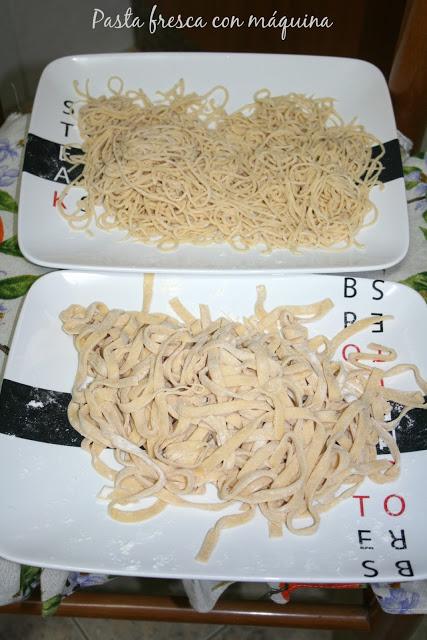 pasta fresca con máquina