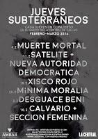 Jueves Subterráneos Febereo y Marzo 2016