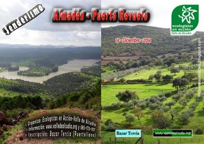 Puertollano: Ruta senderista el 31 de enero de Ecologistas en Acción por Almadén y Puerto Revuelo