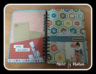 Recetario de cocina.