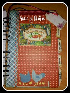 Recetario de cocina.