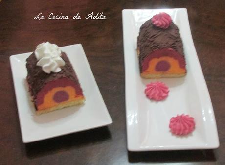 Bûche de Noël  de frutos rojos (copiando a Ettore)
