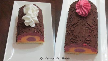 Bûche de Noël  de frutos rojos (copiando a Ettore)