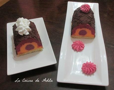 Bûche de Noël  de frutos rojos (copiando a Ettore)
