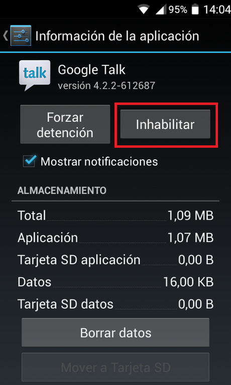 Como eliminar o inhabilitar aplicaciones preinstaladas en Android