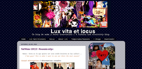 Lux vita et iocus. Un blog de moda y otras ocurrencias / A fashion and creativity blog.