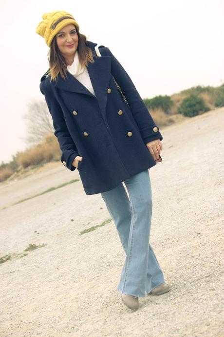 Look con chaleco de pelo