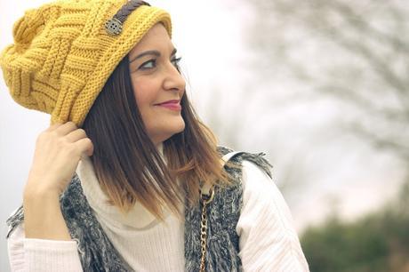 Look con chaleco de pelo