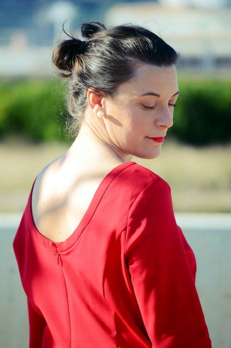 Lady in red & Magrid Bloggers Made In Spain 2016 _ Look_ Zapatos Magrit_mivestidoazul (7)