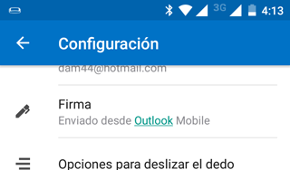 Crear firma de correo separada por cuentas [Outlook Movil]