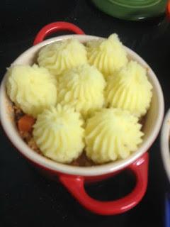 CAZUELITAS DE PURE DE PATATA CON CARNE