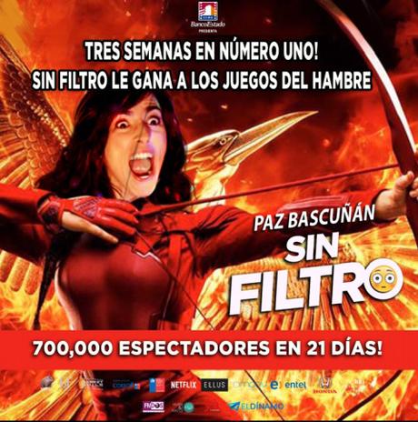 @sinfiltropeli: Comedia chilena #SinFiltro supera los 700.000 espectadores