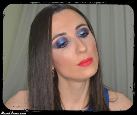 Maquillaje de Noche: Ahumado Azul Tornasolado / Night Makeup: Iridiscent Blue Smoky Eyes