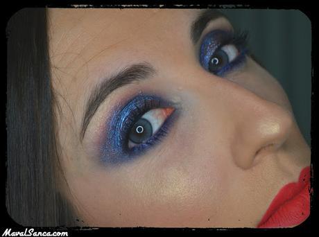 Maquillaje de Noche: Ahumado Azul Tornasolado / Night Makeup: Iridiscent Blue Smoky Eyes