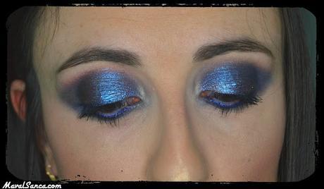 Maquillaje de Noche: Ahumado Azul Tornasolado / Night Makeup: Iridiscent Blue Smoky Eyes