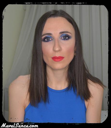 Maquillaje de Noche: Ahumado Azul Tornasolado / Night Makeup: Iridiscent Blue Smoky Eyes