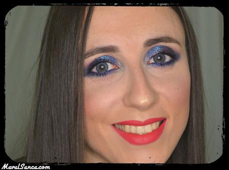 Maquillaje de Noche: Ahumado Azul Tornasolado / Night Makeup: Iridiscent Blue Smoky Eyes