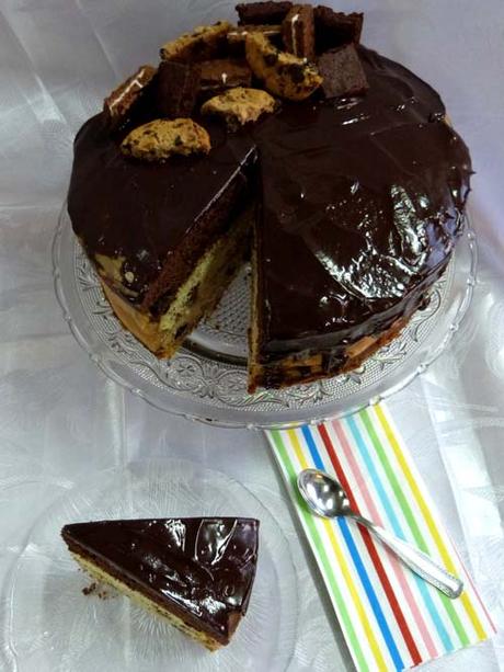 triple torta mortal | brownie, cookies n cream, chocolate chip cookies | cumpleblog n° 7