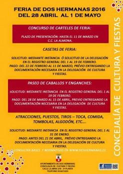 Se abre el plazo para la solicitud de las casetas de la feria 2016 y para participar en el paseo de caballos y enganches.
