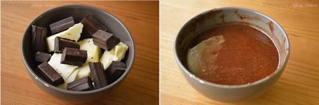 Bomba de chocolate con núcleo blanco - Reto #elasaltablogs