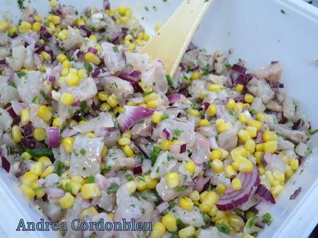 CEVICHE DE PEZ MANTEQUILLA CON CRUJIENTE DE YUCA. SIN GLUTEN