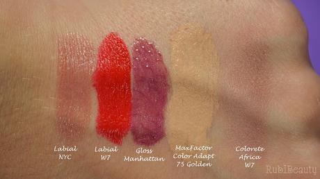 haul kylebeauty maquillaje maxfactor w7 konad manhattan swatches NYC labial